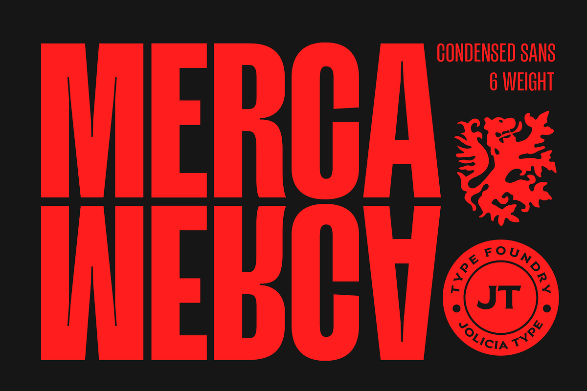 Merca | Condensed Sans, a Sans Serif Font by Jolicia Type (Photo 1 of 14)