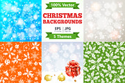 Christmas Backgrounds Themes, a Decorative Illustration by TAlex (Thumbnail 1 of 6)