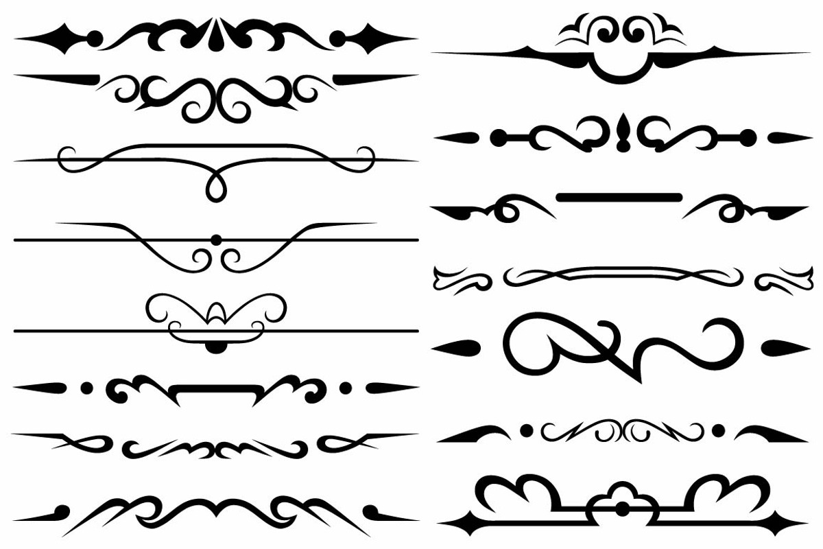 Vector set ornaments 30, a Pattern Graphic by LineworkStock