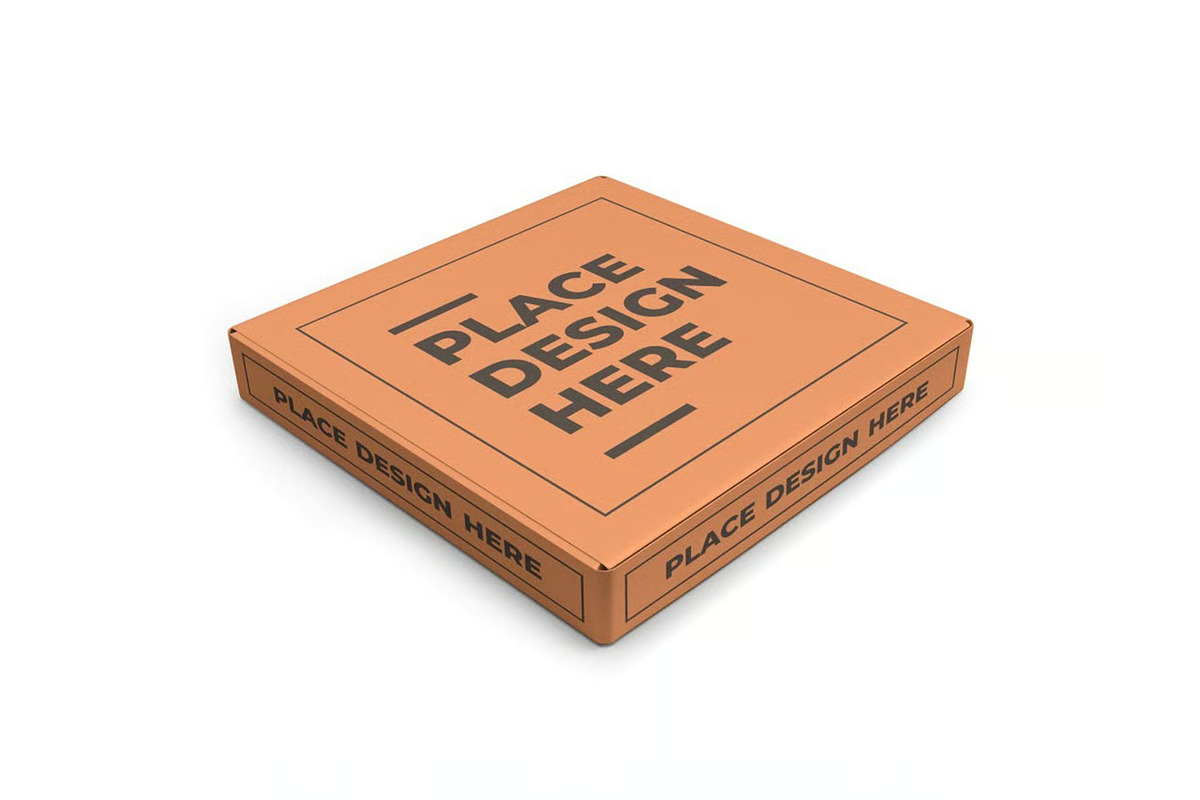 Pizza Box Packaging Mockup Template, a Packaging Mockup by DesignRushMarket (Photo 9 of 11)