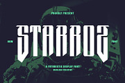 Starroz Futuristic Display Font, a Slab Serif Font by Maulana Creative (Thumbnail 1 of 7)