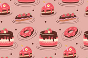 Bakery dessert patterns featuring, a Food Illustration by okskukuruza (Thumbnail 3 of 3)