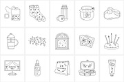 Winter everyday line icon set, an Outline Icon by NatalieArtShop (Thumbnail 8 of 16)