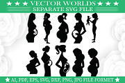 Pregnant Woman With Baby Svg, an Object Graphic by VectorWorlds (Thumbnail 1 of 3)