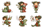 Whimsical Valentin Fairy Clipart, an Illustration by CreationArt (Thumbnail 6 of 6)
