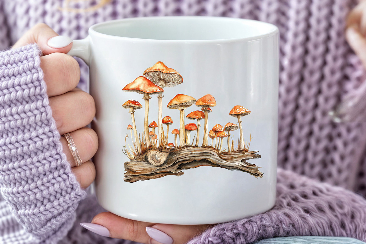 Summer Mushrooms Border Clipart, an Illustration by Rose Art (Photo 4 of 7)