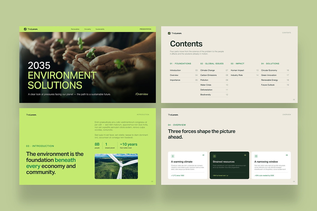 Sustainability Presentation Template, a Presentation Template by BrandPacks (Photo 2 of 7)