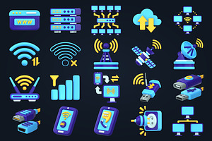 3D Connectivity Icon