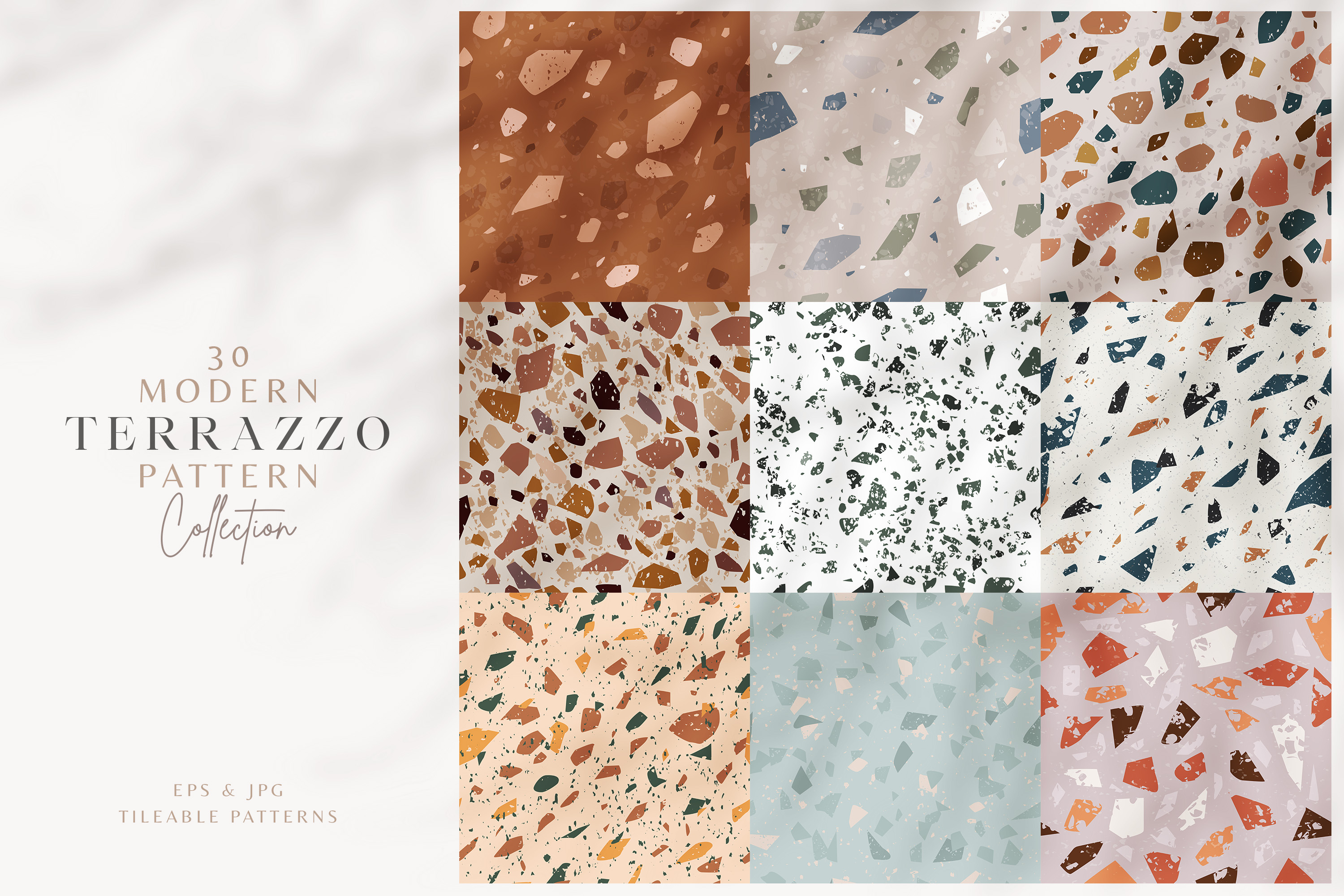 30 Terrazzo Seamless Pattern Kit, a Pattern Graphic by AndrewPixel