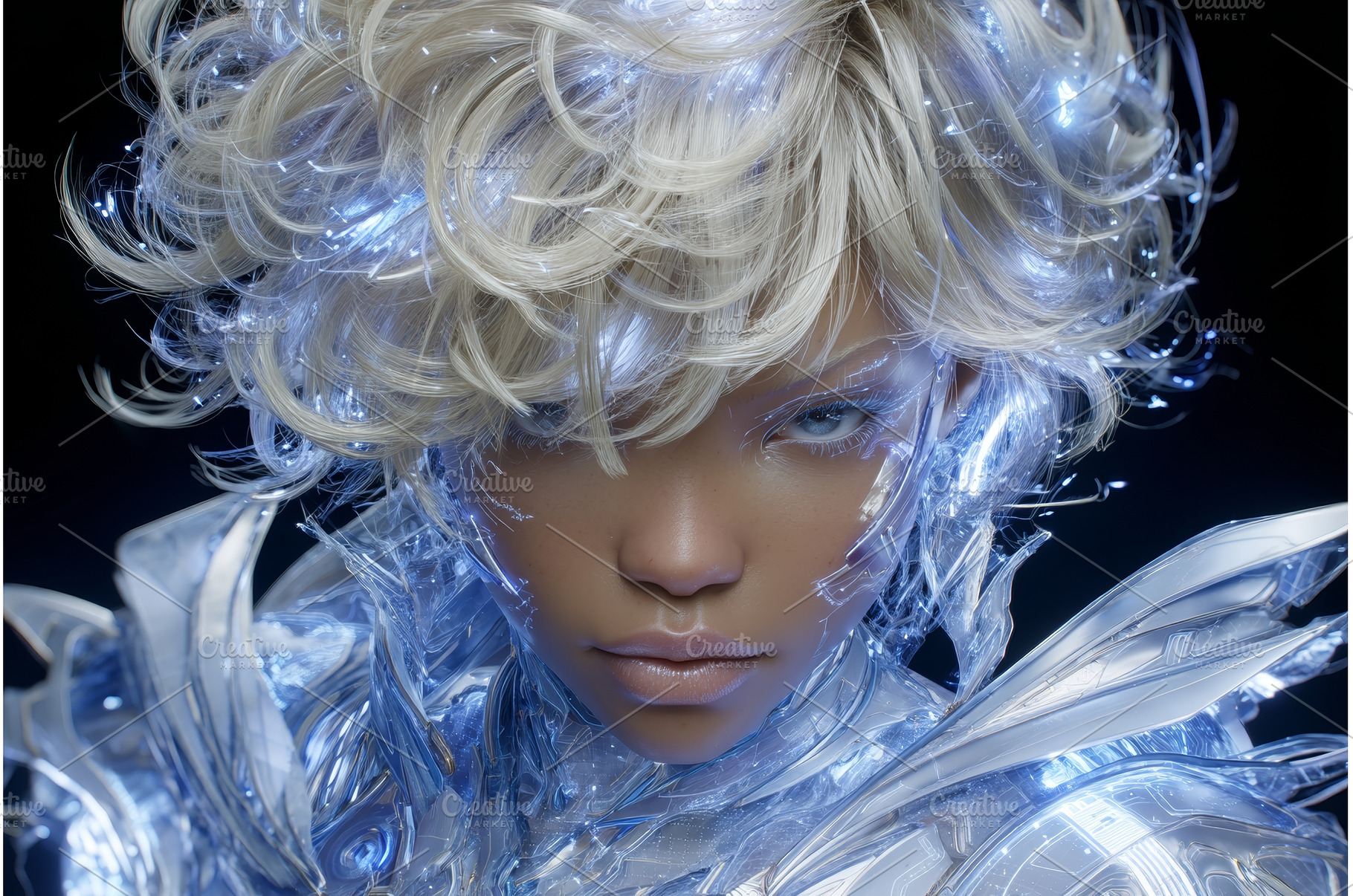A lady with shining hair and a face, a Technology Photo by ZinetroN