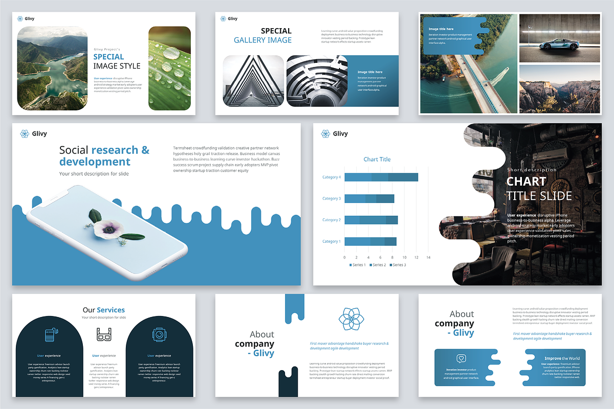 Glivy Modern Powerpoint Template, a Presentation Template by Reshapely (Photo 11 of 15)