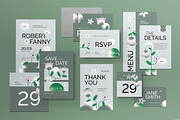 Geometric Wedding Invitation Set, an Invitation Template by graphicook (Thumbnail 1 of 3)