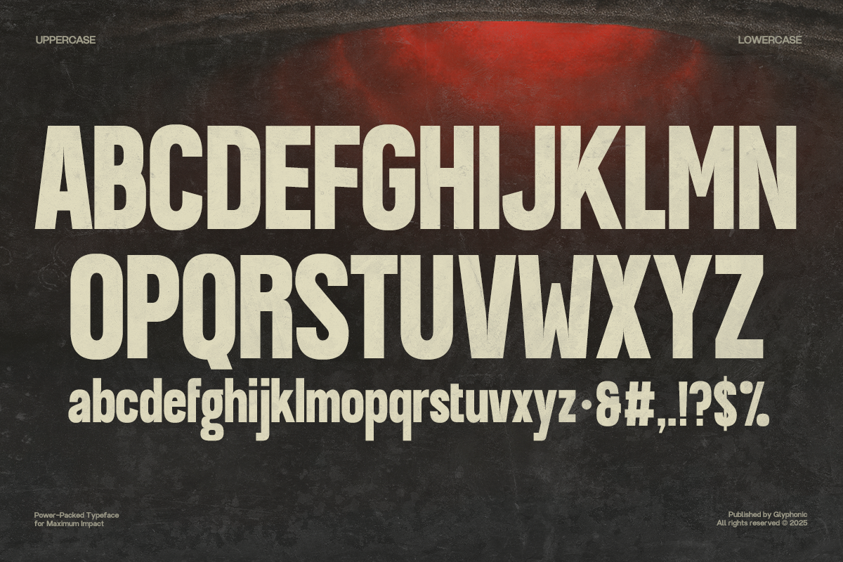 GC Vank - Strong Bold Condensed, a Sans Serif Font by Glyphonic (Photo 8 of 15)
