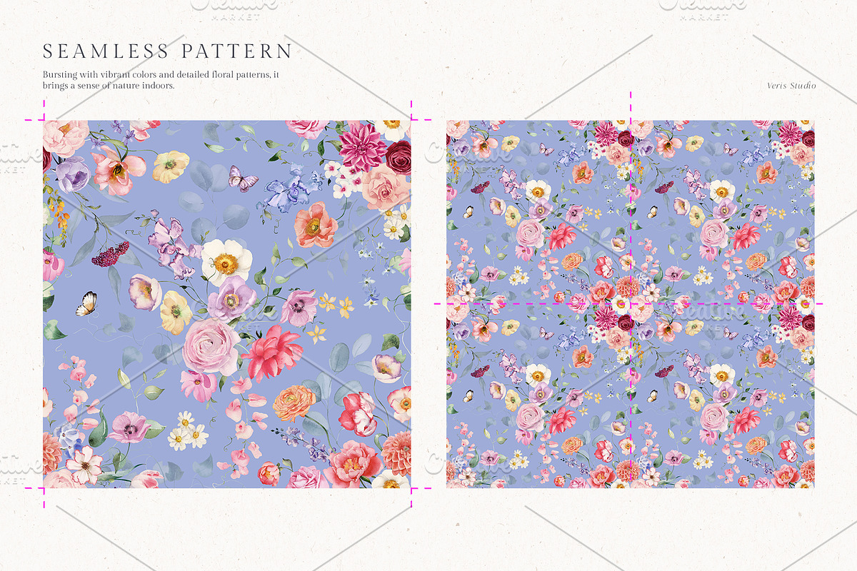 FLORAMA 6 Floral Seamless Patterns, a Pattern Graphic by Veris Studio (Photo 4 of 34)