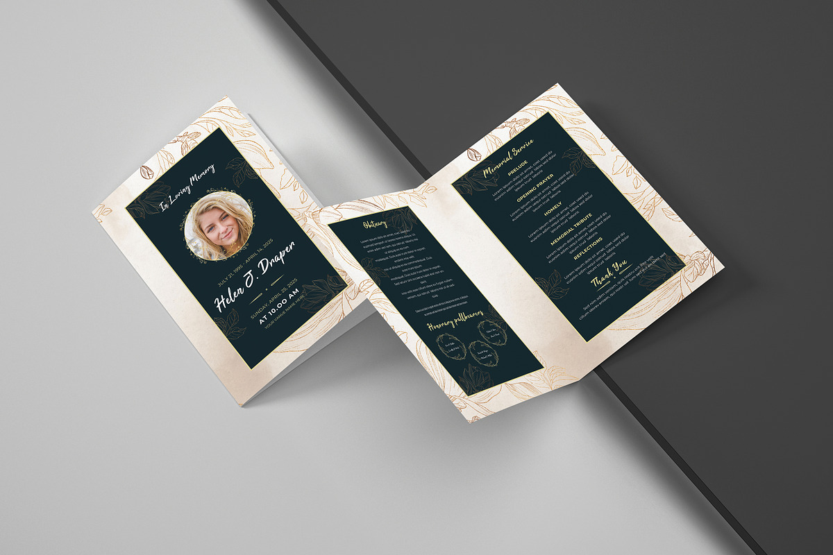 Funeral Program And Prayer Card, a Brochure Template by crazyOWL (Photo 7 of 8)