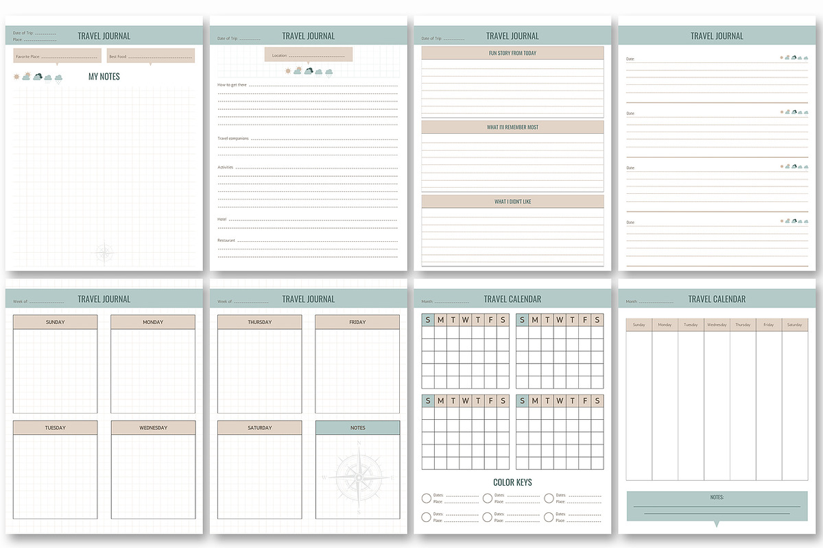 Canva Travel Planner Templates, a Templates & Theme by Nursery Art (Photo 7 of 9)