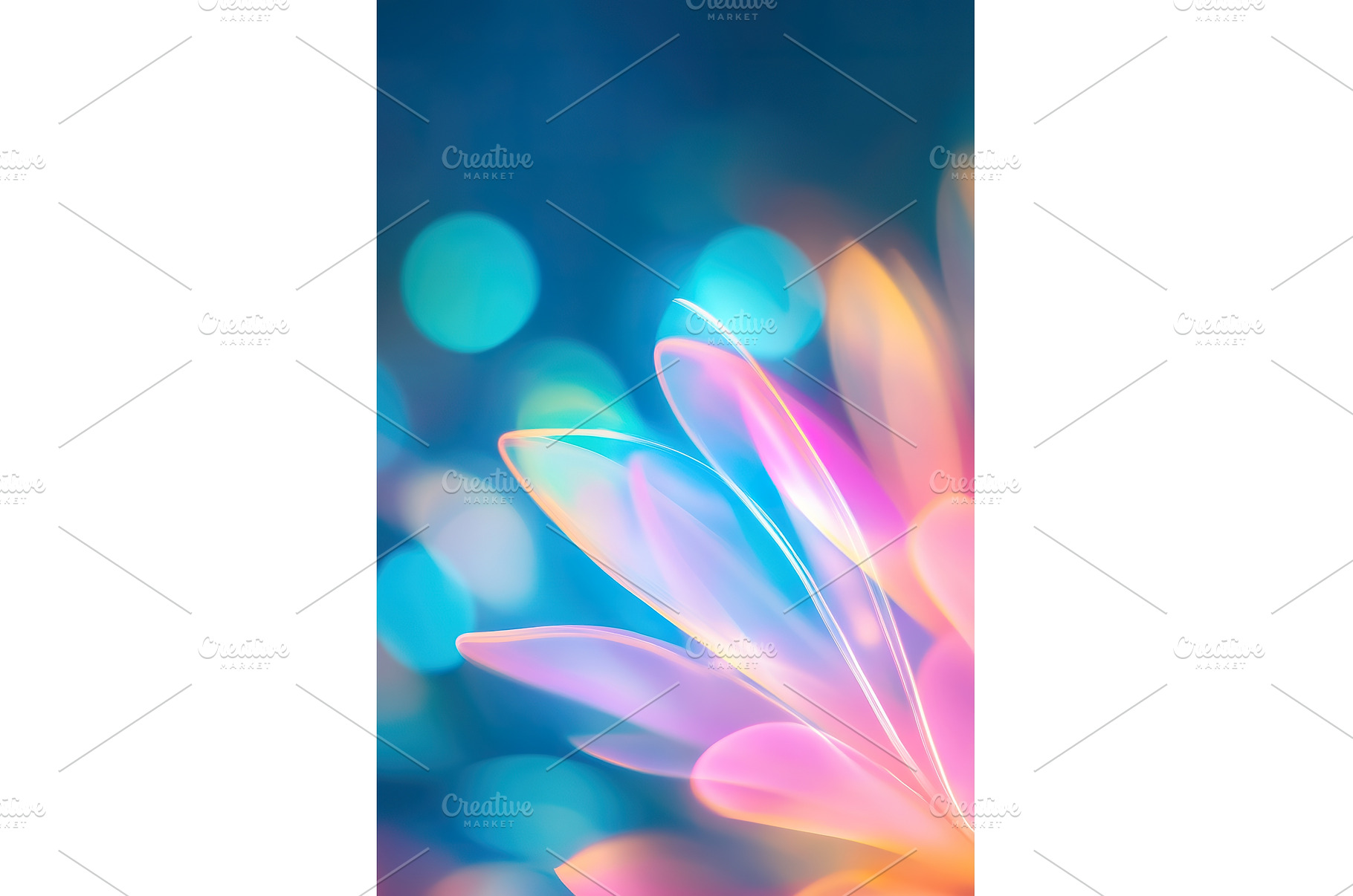 Vibrant abstract petal with colorful, an Abstract Photo by Lermont51