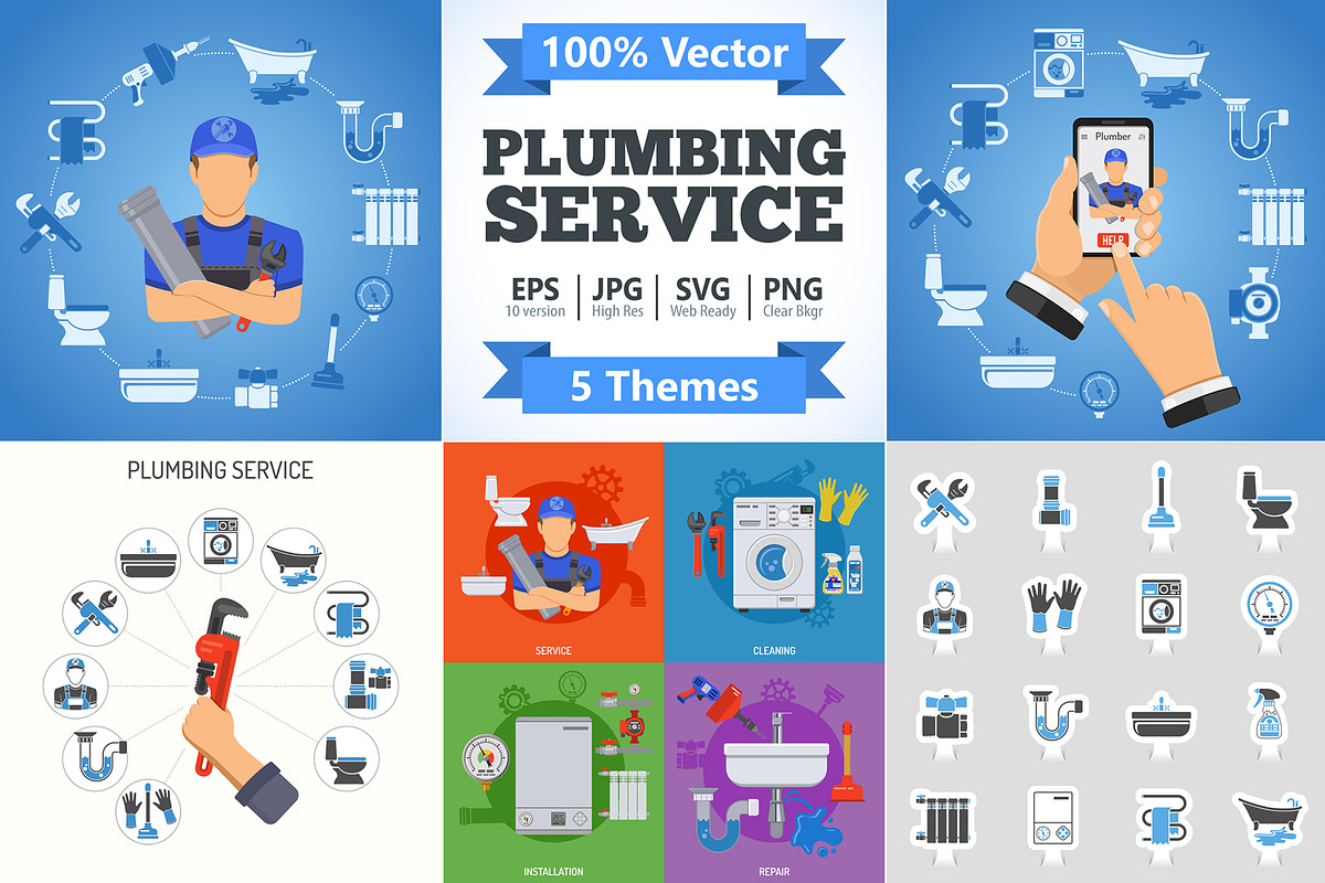 Plumbing Services Themes, a Technology Illustration by TAlex (Photo 1 of 7)