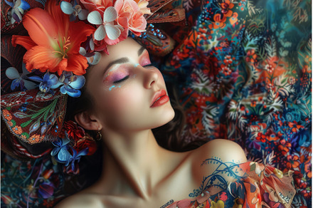 Enchanting floral fantasy: woman, a Beauty & Fashion Photo by Ylivdesign