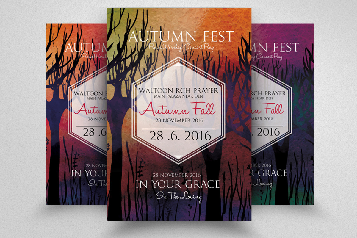 Autumn Fall Fest Party Flyer, a Flyer Template by Business Flyers (Photo 1 of 3)