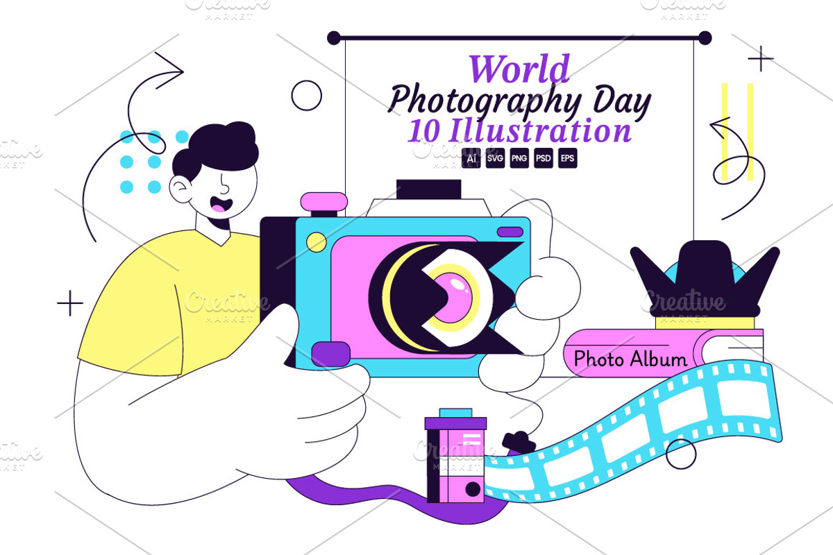 10 World Photography Day, a Person Illustration by denayunebgt (Photo 1 of 4)