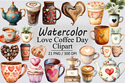 Love Coffee Day Clipart, an Illustration by Design Market (Thumbnail 1 of 3)