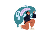 Teenage problems concepts set, a Person Illustration by PaperTrident (Thumbnail 5 of 13)