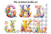 Tea Party Alphabet Letters, a Decorative Illustration by Creative Art By SamM (Thumbnail 4 of 10)