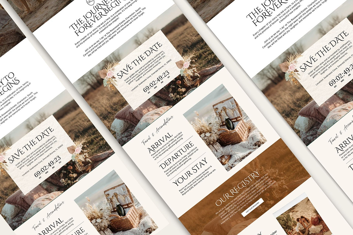 Elegant Boho Wedding Website Invite preview 8