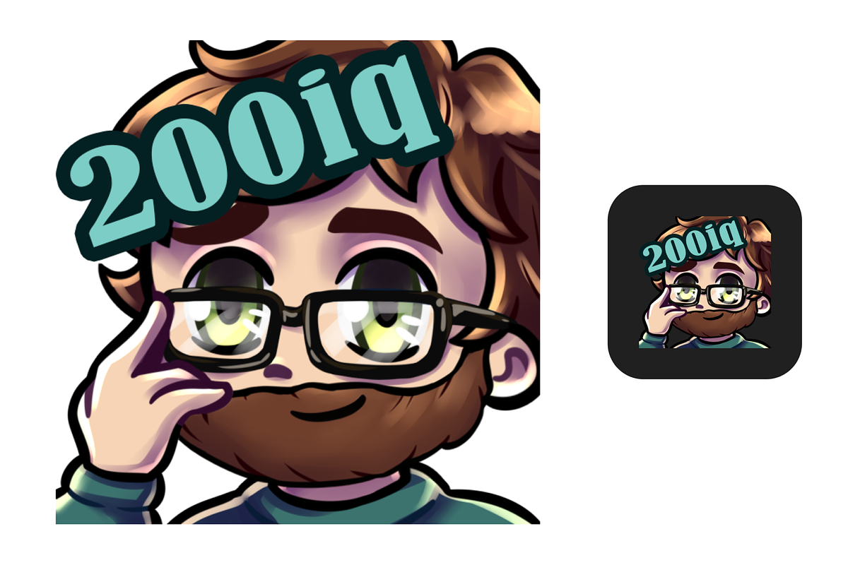 12 Brown Hair&Beard Chibi Boy Emotes, an Illustration by Custom Fonts & Patterns (Photo 12 of 12)