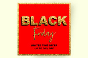 Black friday template with glitter, a Marketing Template by Love Giftery (Thumbnail 1 of 2)