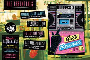 Retro Cool 1980s Poster Templates