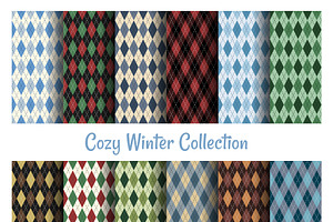 Cozy Argyle Patterns, a Pattern Graphic by Barsuk's Shop