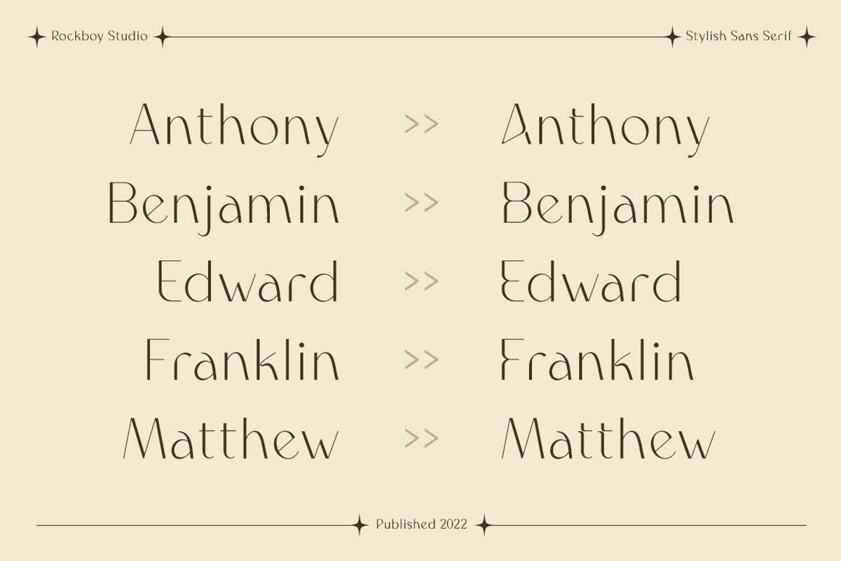 Fantasia - Modern Stylish, a Sans Serif Font by RockboyStd (Photo 10 of 12)