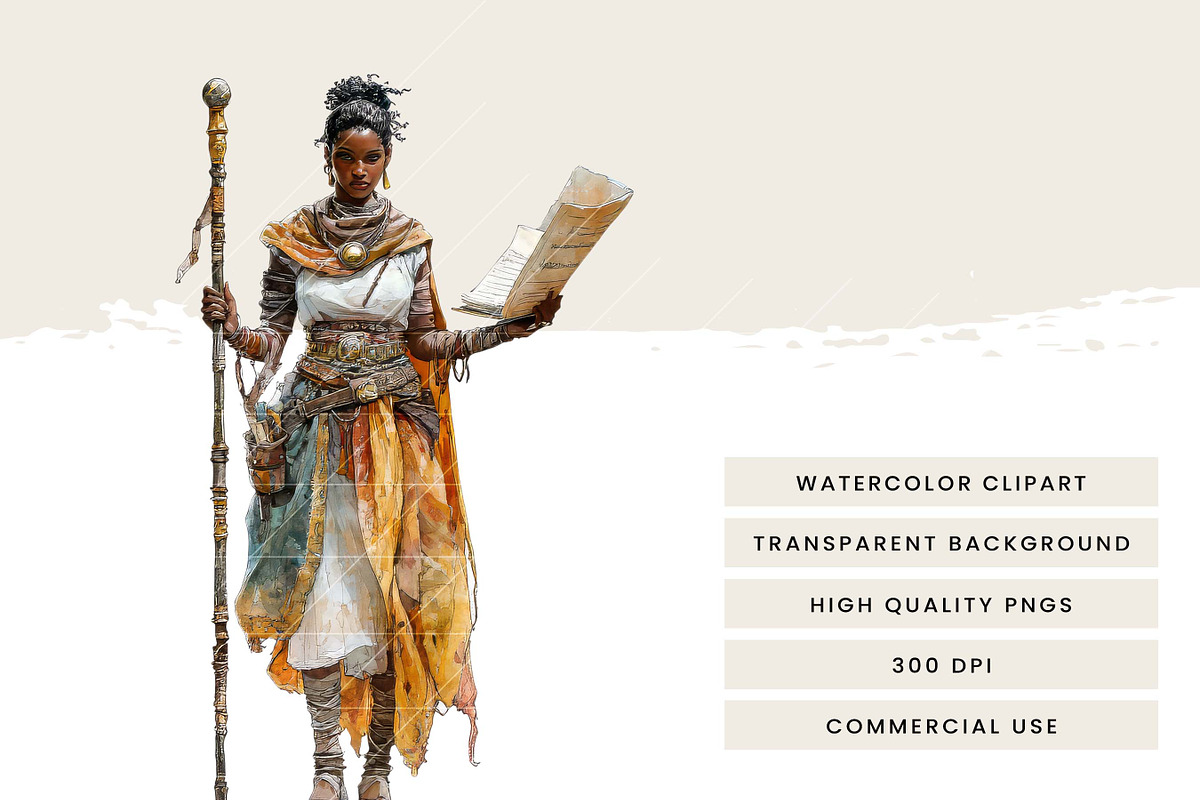 Watercolor Ember Fox Huntress Art, an Animal Illustration by Design Scotch (Photo 7 of 8)