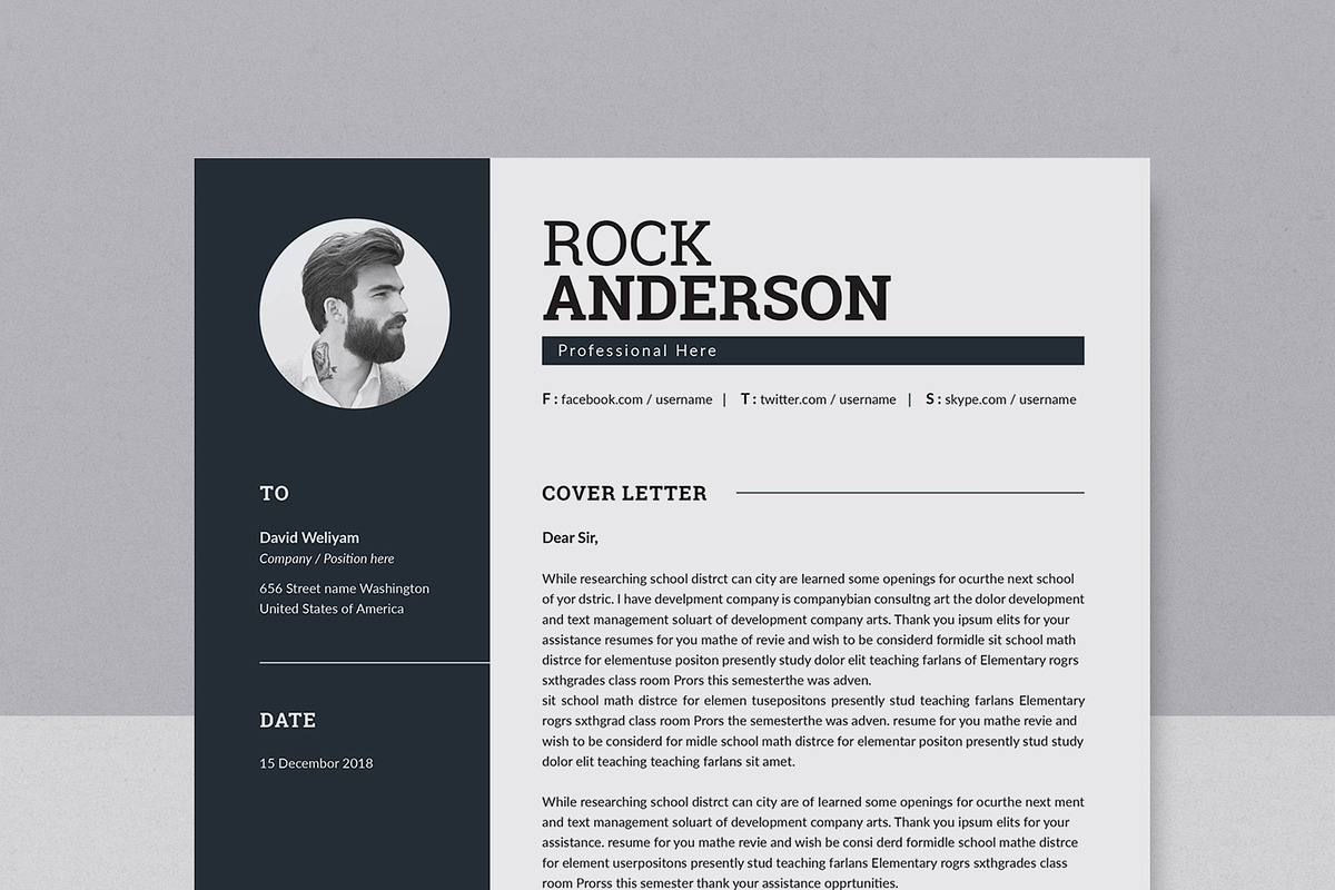 Modern Resume/CV Template, a Resume Template by Proper_media (Photo 5 of 5)