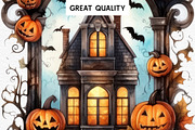 Halloween Pumpkin Window Spooky Art, a Seasonal Illustration by Rabbit Heart (Thumbnail 4 of 10)