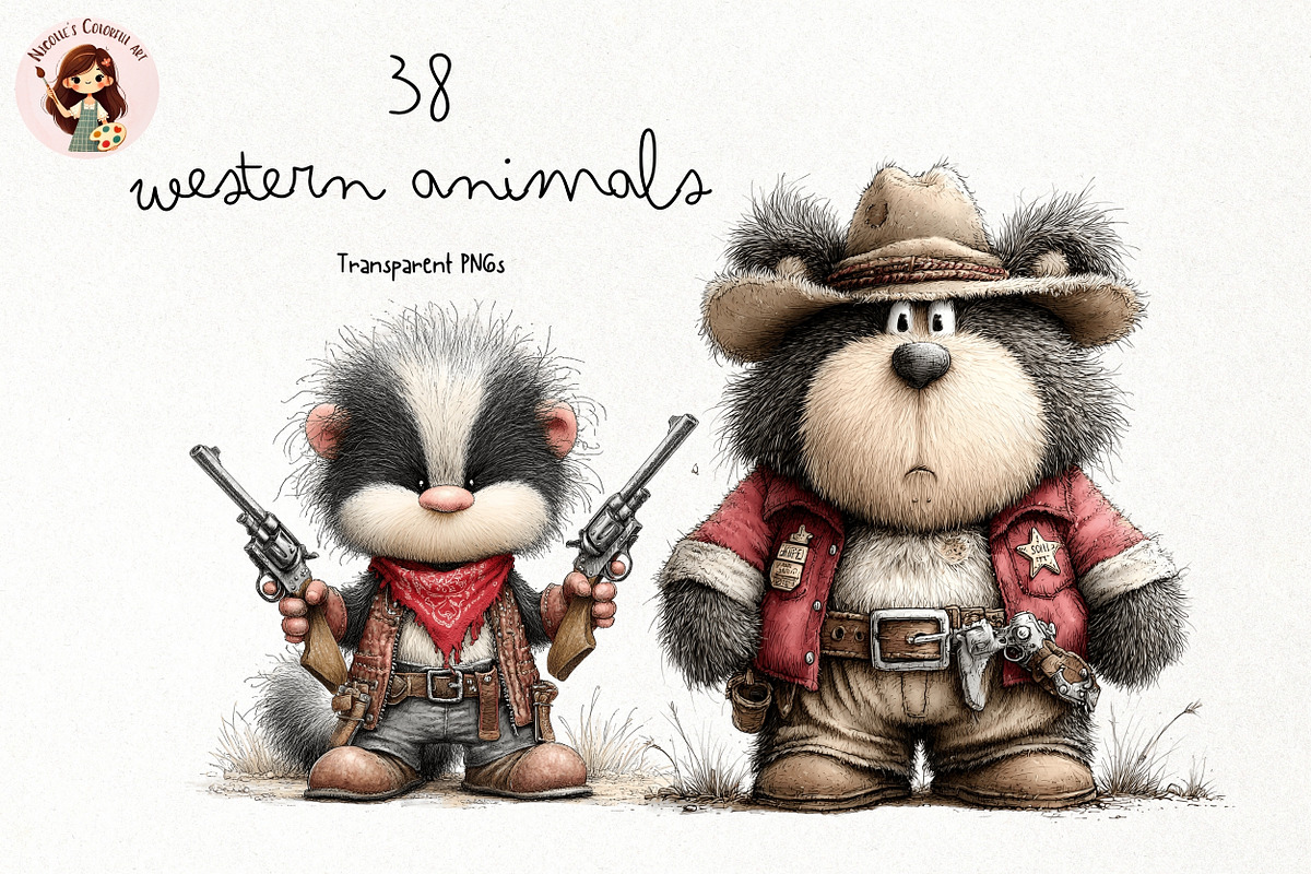 Western Animals PNG Clipart, an Animal Illustration by Nicolle's Colorful Art (Photo 1 of 4)