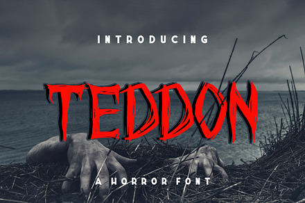 Teddon a Horror Font, a Font by Bayuktx