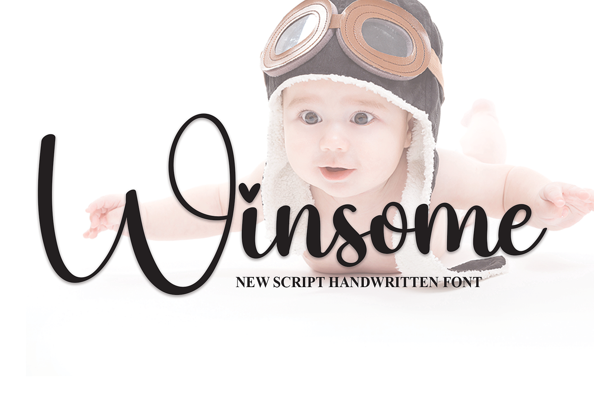 Winsome | Script Font, a Script Font by Scratchones (Photo 1 of 8)