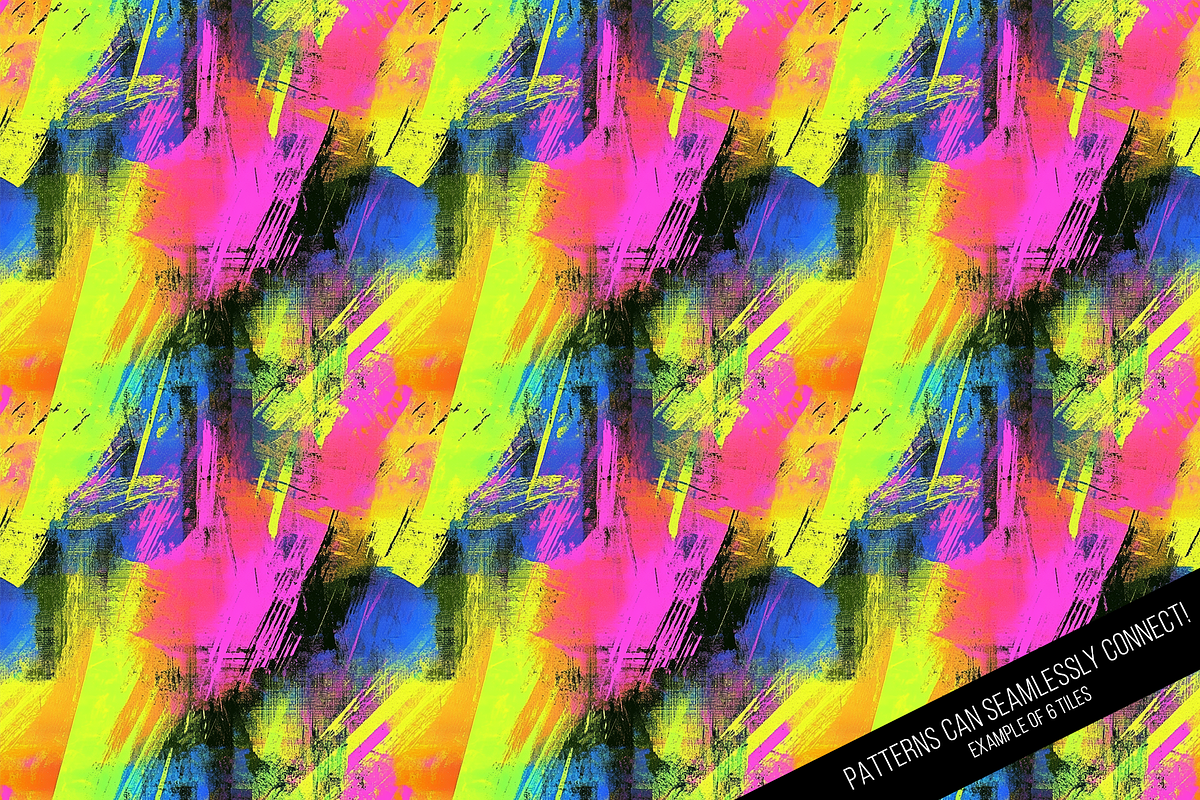 Neon Grunge Seamless - Volume 1, a Pattern Graphic by Chromolume Studio (Photo 8 of 15)