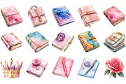 Watercolor Glam Planner clipart, an Illustration by Designking (Thumbnail 3 of 5)