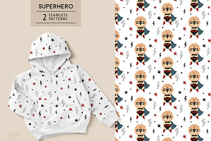 Superhero seamless pattern, a Pattern Graphic by JulzaArt