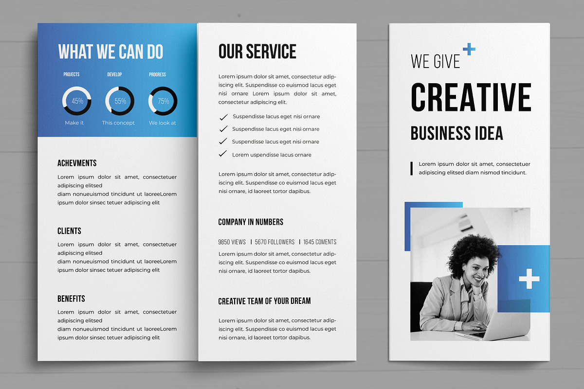 Tri Fold Business Brochure Layout, a Brochure Template by MightyDesign (Photo 2 of 7)