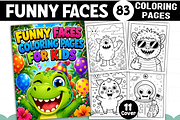 Funny Faces Coloring Pages for Kids, a Decorative Illustration by Design Station (Thumbnail 1 of 3)
