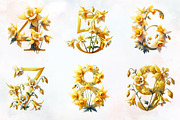 Golden Columbine Spring Alphabet Png, an Illustration by RobertsArt (Thumbnail 5 of 7)