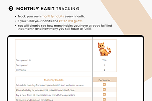 Habit Tracker Google Sheets Cats