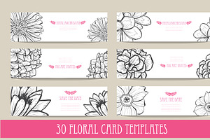 30 Floral Card Templates