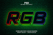 RGB light Gaming 3d Text Effect, an Action Add-On by bdrobin (Thumbnail 1 of 2)
