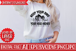 Keep Your Bike High and Your Head Hi, an Object Graphic by CrexoraLab